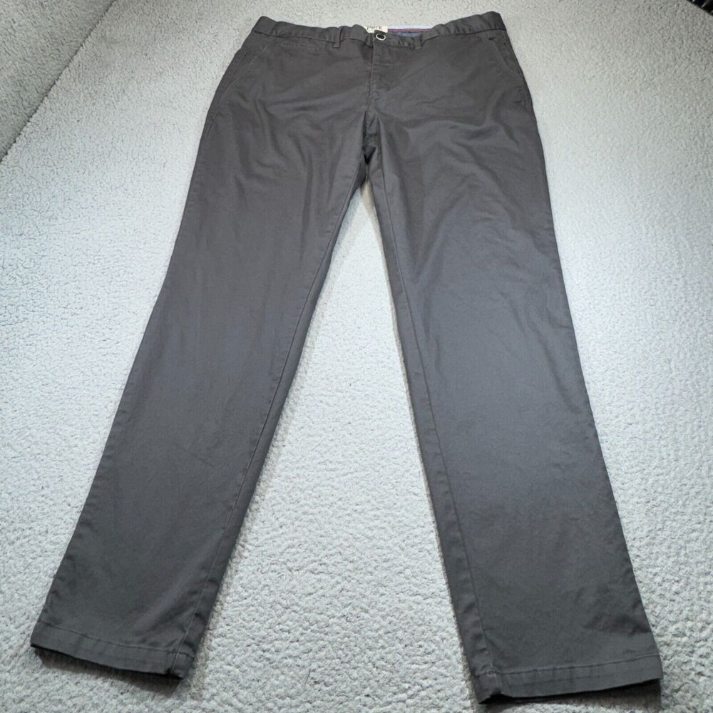 Perk Pants Men 38x33 Gray Feel‎ Good Chinos Slim Stretch Soft 5 Pocket Tag 40x34